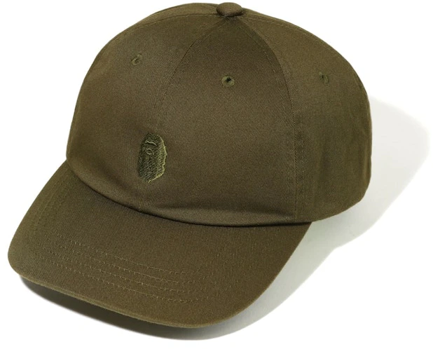 bape-tonal-ape-head-one-point-panel-cap-olive