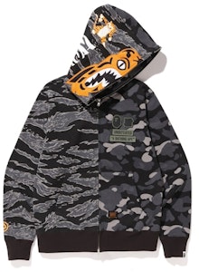 Bape Undefeated Tiger Half Shark Full Zip Hoodie Hitam Buy Bape Undefeated Tiger Half Shark Full Zip Hoodie Hitam