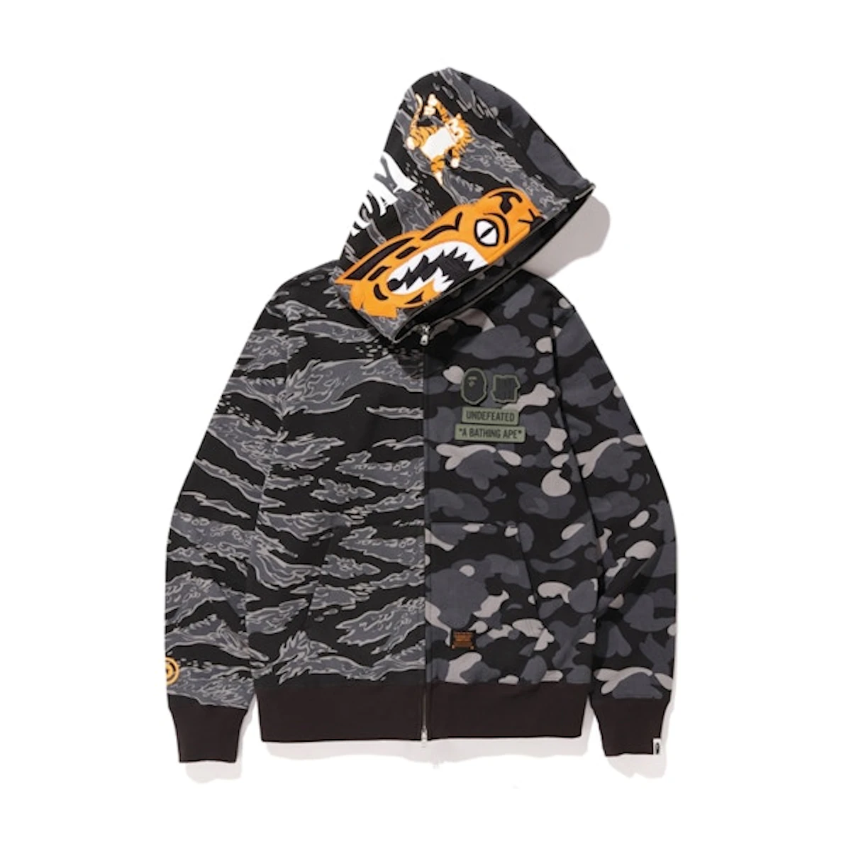 Buy Bape Undefeated Tiger Half Shark Full Zip Hoodie Black - Novelship Buy Bape Undefeated Tiger Half Shark Full Zip Hoodie Black - Novelship