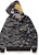 Bape Undefeated Tiger Half Shark Full Zip Hoodie Black