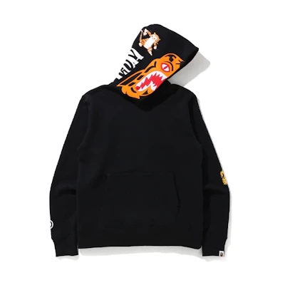 BAPE Unisex Tiger Pattern Loose Fit Pullover Hoodie. 1G80-114-010
