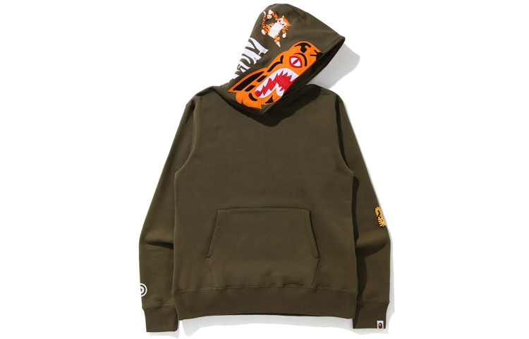 BAPE Unisex Tiger Pattern Loose Fit Pullover Hoodie. 1G80-114-010 圖 4