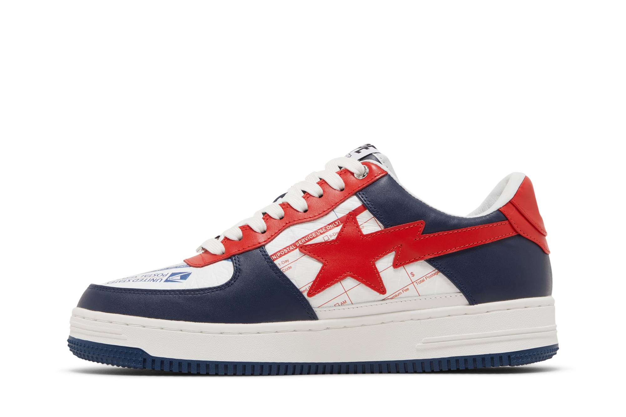 Lookbook USPS x A BATHING APE STA 潮流 美國郵政 時尚板鞋 男款 白藍紅