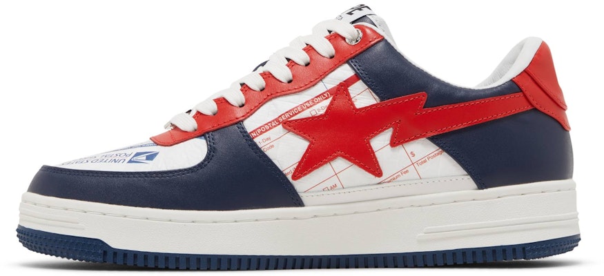 USPS x A BATHING APE STA 潮流 美國郵政 時尚板鞋 男款 白藍紅 Lookbook USPS x A BATHING APE STA 潮流 美國郵政 時尚板鞋 男款 白藍紅