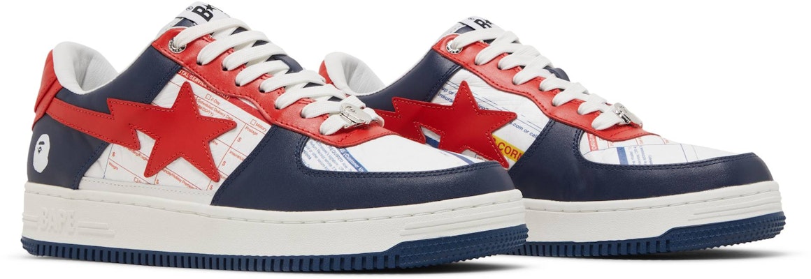 USPS x A BATHING APE STA 潮流 美國郵政 時尚板鞋 男款 白藍紅 Cheap USPS x A BATHING APE STA 潮流 美國郵政 時尚板鞋 男款 白藍紅