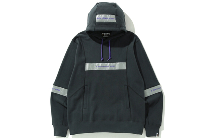 BAPE Wide Patchwork Glow-In-The-Dark Hoodie Unisex Black. 1F80-114-010 圖 2