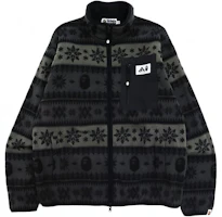 BAPE Winter Snowflake Loose Fleece Jacket 1H80-113-002 BAPE Winter Snowflake Loose Fleece Jacket 1H80-113-002