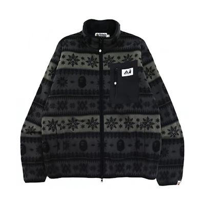 BAPE Winter Snowflake Loose Fleece Jacket 1H80-113-002
