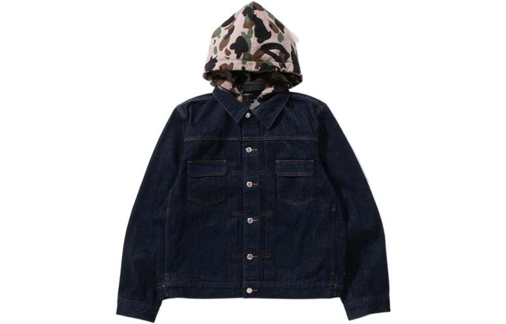 BAPE A.P.C. Reversible Camo Detachable Hood Denim Jacket Navy Unisex. 0ZXLJM140903I 圖 2