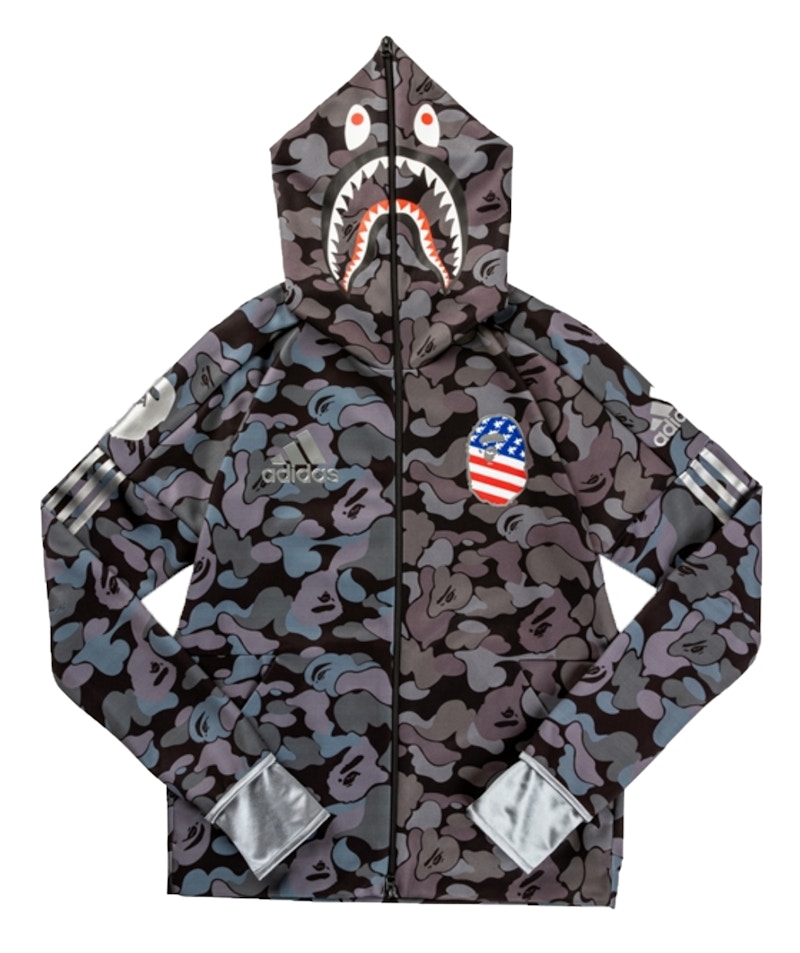 BAPE x adidas ABC Shark Hoodie Jersey Black