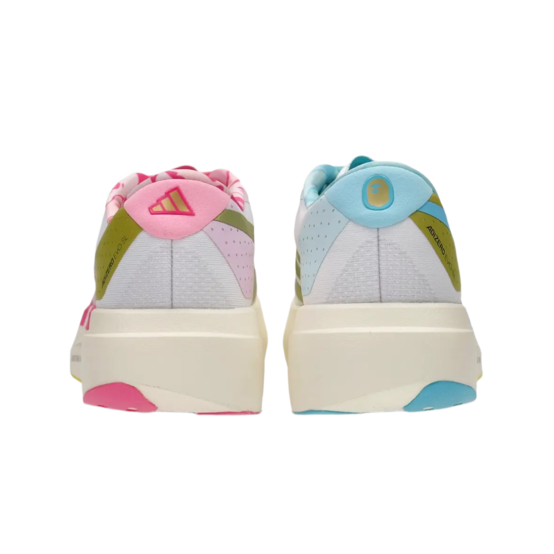 Lookbook BAPE x adidas Adizero EVO SL ''不對稱 白粉藍配色'' KJ5751