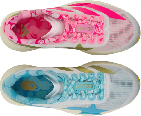 BAPE x adidas Adizero EVO SL ''Blanco Rosa Azul Mismatch'' KJ5751 Purchase BAPE x adidas Adizero EVO SL ''Blanco Rosa Azul Mismatch'' KJ5751