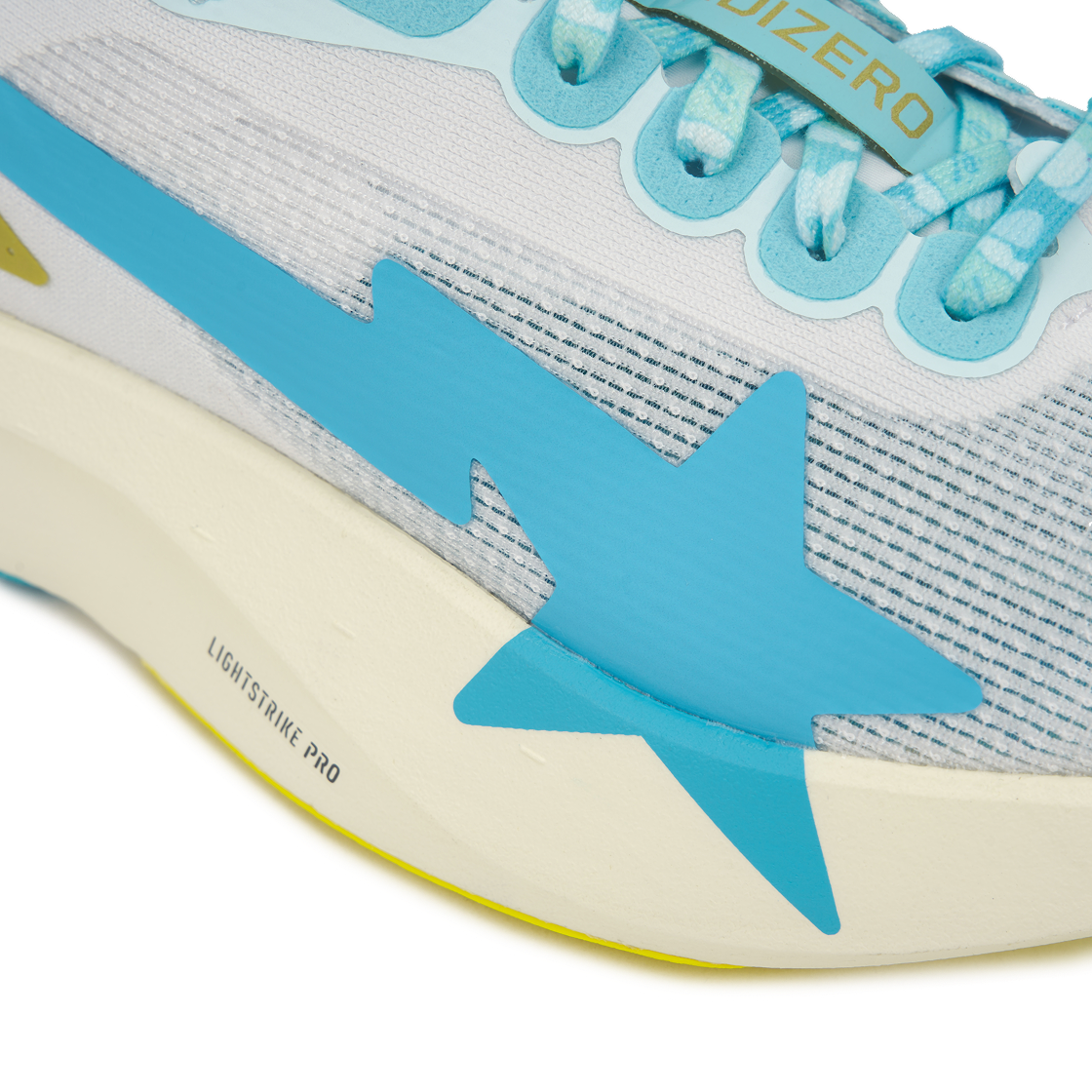 Sizing BAPE x adidas Adizero EVO SL ''Blanco Rosa Azul Mismatch'' KJ5751