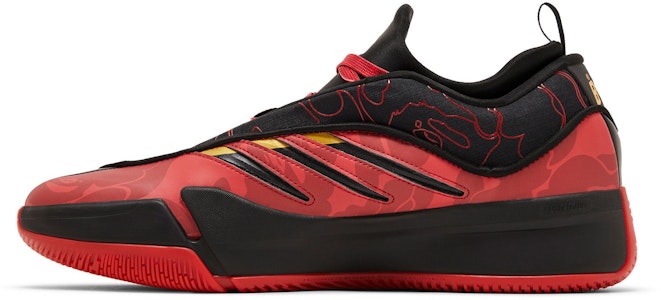 BAPE® x adidas Dame 9 "黒紅" (ブラックレッド) IH0786 Lookbook BAPE® x adidas Dame 9 "黒紅" (ブラックレッド) IH0786