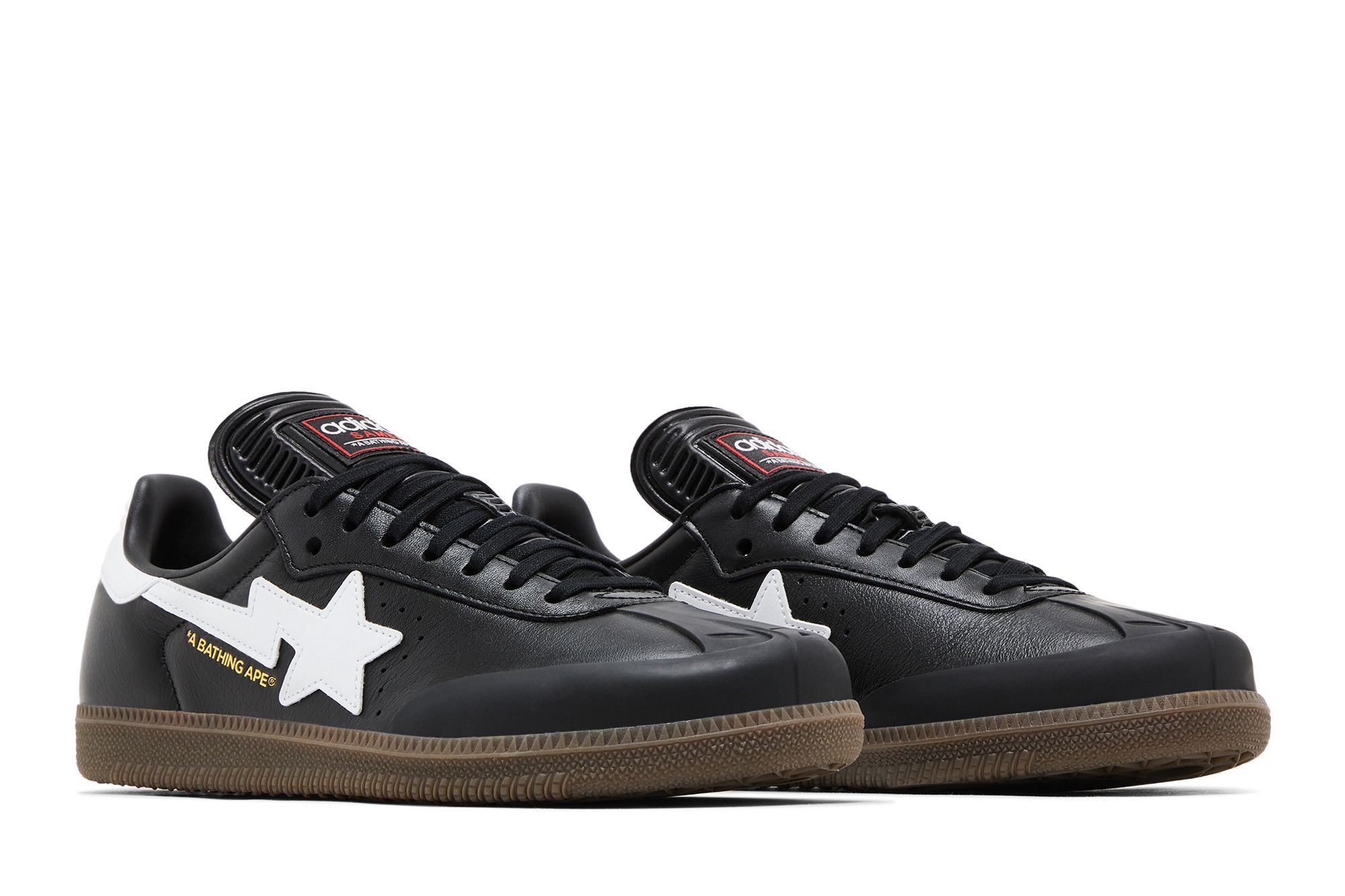 Cheap BAPE x adidas Samba 黑白膠底配色 JR9246
