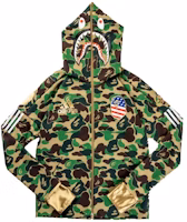 BAPE x adidas SB Shark Hoodie Green BAPE x adidas SB Shark Hoodie Green