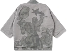 Purchase BAPE x Alpha Industries FW23 拼布拉鍊和服外套 中性 灰色 0ZXLJM140903L