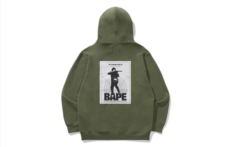 BAPE ALPHA INDUSTRIES Logo Hoodie Pullover Unisex 1G73-114-909
