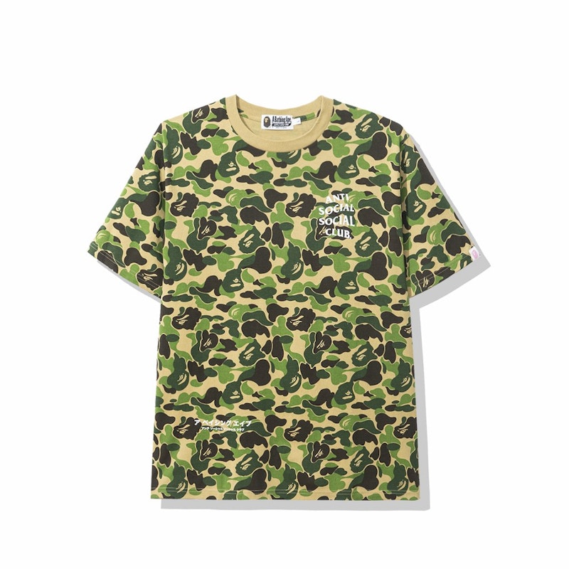 Order BAPE x Anti Social Social Club ABC Camo Kaos Hijau