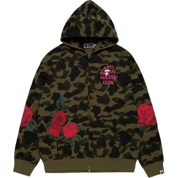 BAPE ASSC FW24 Camo Rose Full-Zip Hoodie Unisex. 1K73-115-903 圖 5