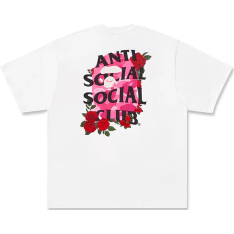 BAPE ASSC FW24 Rose Logo Print Unisex Casual T-Shirt. 1K73-109-903 圖 4