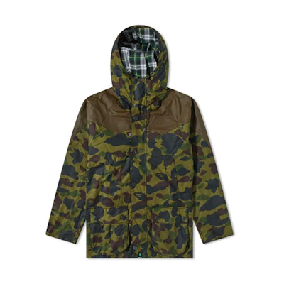BAPE Barbour Camo Hooded Windbreaker Jacket Camouflage MWX18-94O-L31