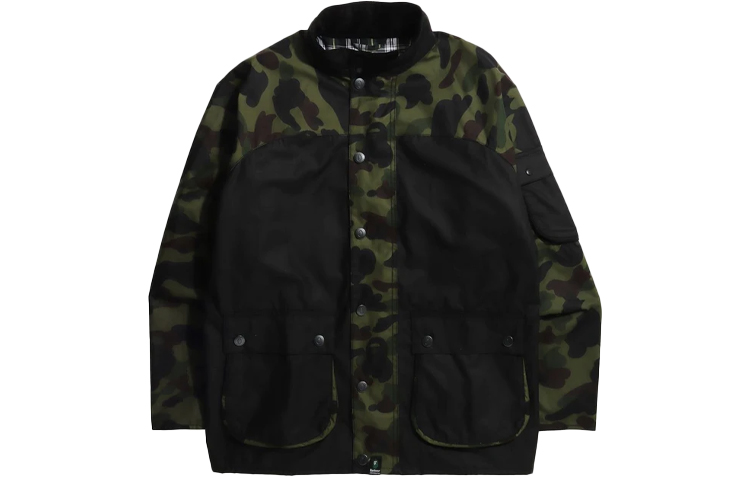 BAPE Barbour Camo Logo Print Long Sleeve Jacket Men’s Camouflage 1H73-141-904