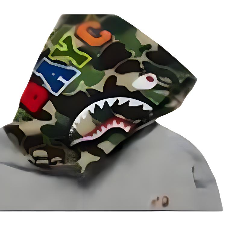 BAPE Bored Ape Shark Hoodie FW24 Unisex Grey Zip-Up Relaxed Fit 001ZPK731905CGRA 圖 6