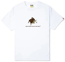 BAPE x Cactus Jack x Don Toliver Life of a DON Tee White Graphic T-Shirt Mens. 1H73-110-931 BAPE x Cactus Jack x Don Toliver Life of a DON Tee White Graphic T-Shirt Mens. 1H73-110-931