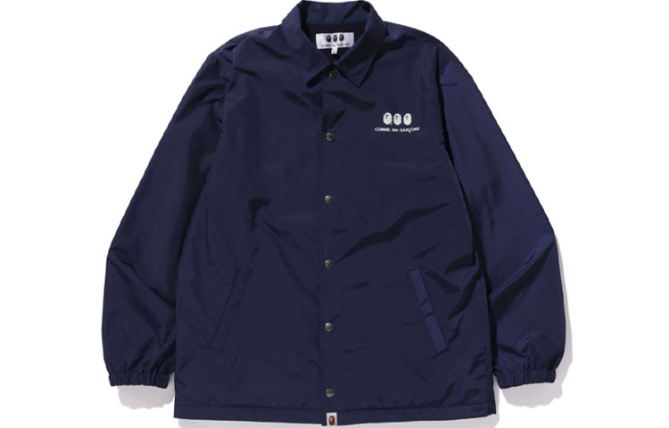 BAPE x CDG Collaboration Coach Jacket Ape Logo Casual Jacket 1G72-140-915