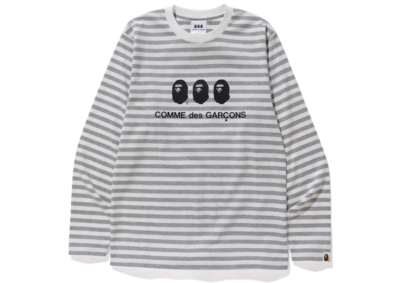 BAPE x CDG Osaka L/S Tee Gray/White