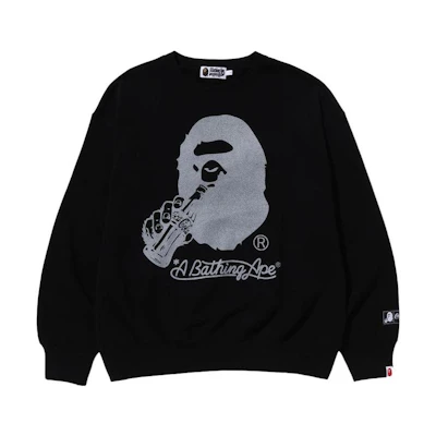 BAPE Coca-Cola FW23 Ape Logo Print Crewneck Sweatshirt - Pullover 1J73-113-904