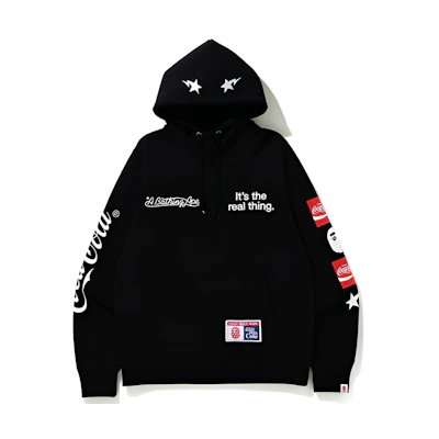 BAPE Coca Cola Logo Hoodie Unisex Collaboration Long Sleeve Pullover 1G23-114-914