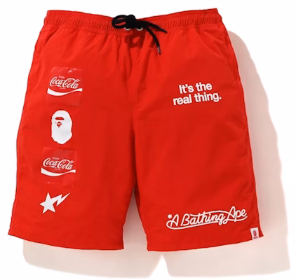 BAPE x Coca Cola Shorts Red Buy BAPE x Coca Cola Shorts Red