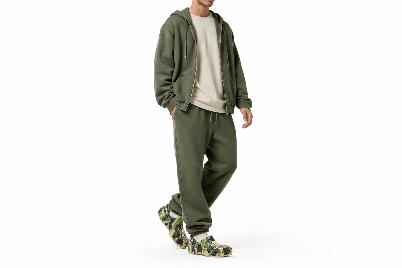 Order Crocs經典木屐 x A Bathing Ape ABC迷彩綠色版 209627-212
