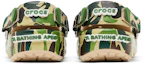 Sizing Crocs經典木屐 x A Bathing Ape ABC迷彩綠色版 209627-212