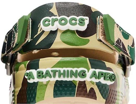 Crocs经典木屐A Bathing Ape ABC迷彩绿 209627-212 Sizing Crocs经典木屐A Bathing Ape ABC迷彩绿 209627-212