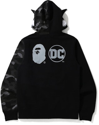 BAPE x DC Batman ジップ スウェット パーカー ブラック Buy BAPE x DC Batman Full Zip Hoodie Black - Novelship
