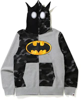 BAPE x DC Batman Full Zip Hoodie Gray BAPE x DC Batman Full Zip Hoodie Gray
