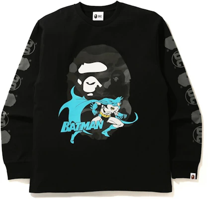 BAPE x DC Batman T-Shirt Lengan Panjang Hitam Buy BAPE x DC Batman T-Shirt Lengan Panjang Hitam