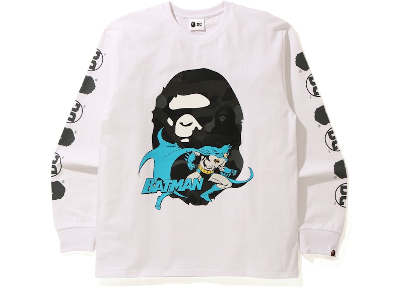 BAPE DC Batman Long Sleeve Tee White