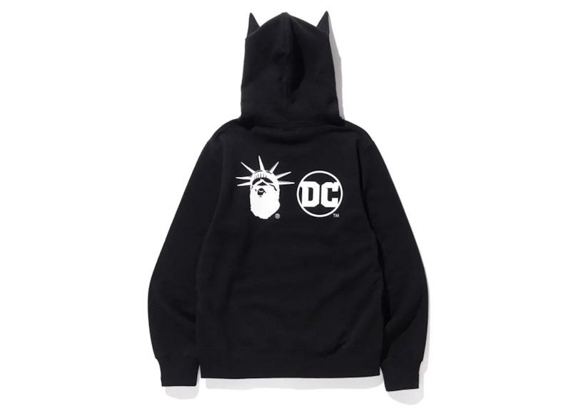 BAPE DC Batman Pullover Hoodie Black 圖 2