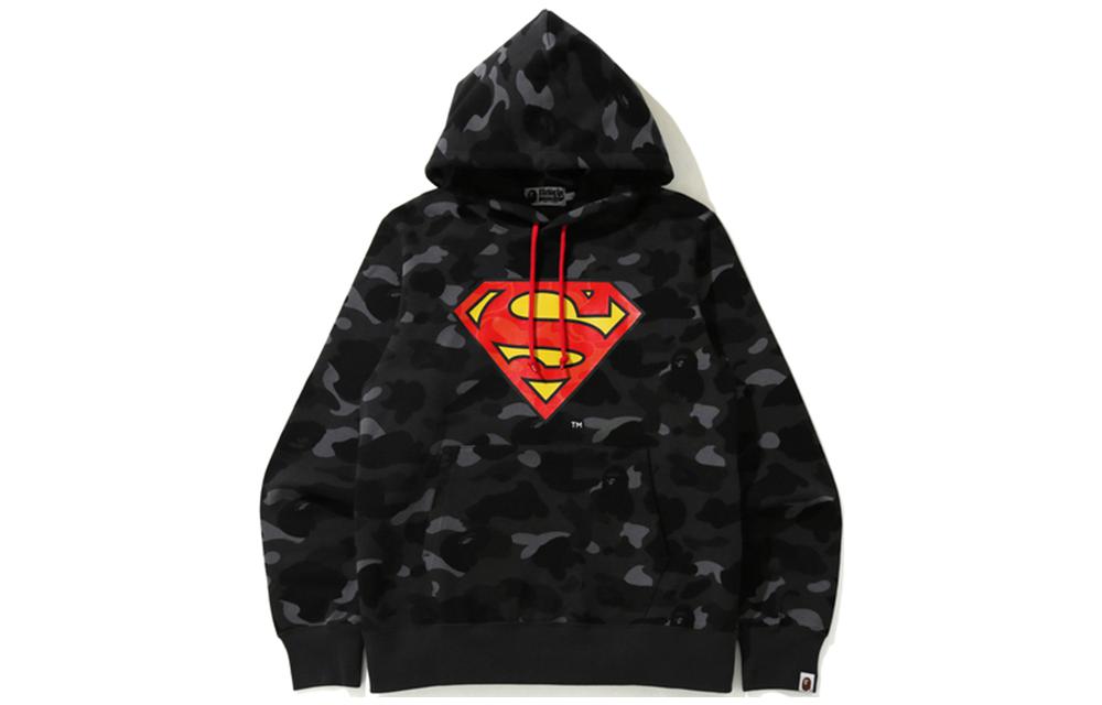 Shop BAPE x DC 迷彩超人聯名圖案連帽衫 男女適穿款式合作款 0ZXSWM114901G