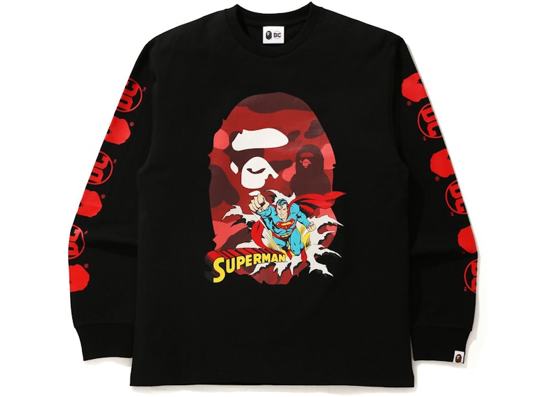 BAPE DC Superman Long Sleeve Tee Black