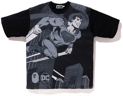 BAPE x DC Superman Relaxed Tee Black Buy BAPE x DC Superman Relaxed Tee Black