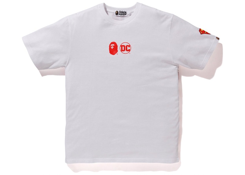 Buy BAPE x DC コラボTシャツ (白/赤)
