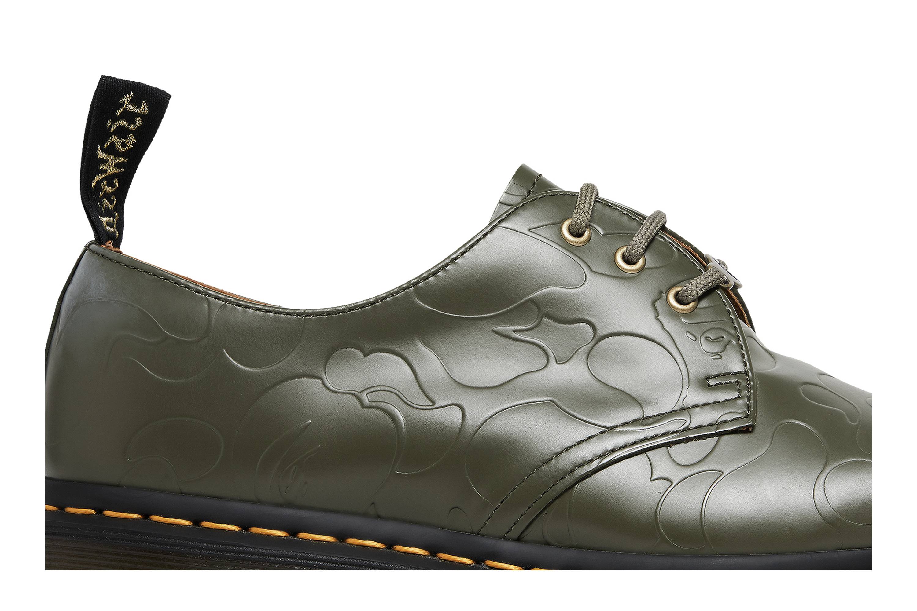 BAPE Dr. Martens 1461 Friends & Family 'Khaki Embossed Camo' 圖 2