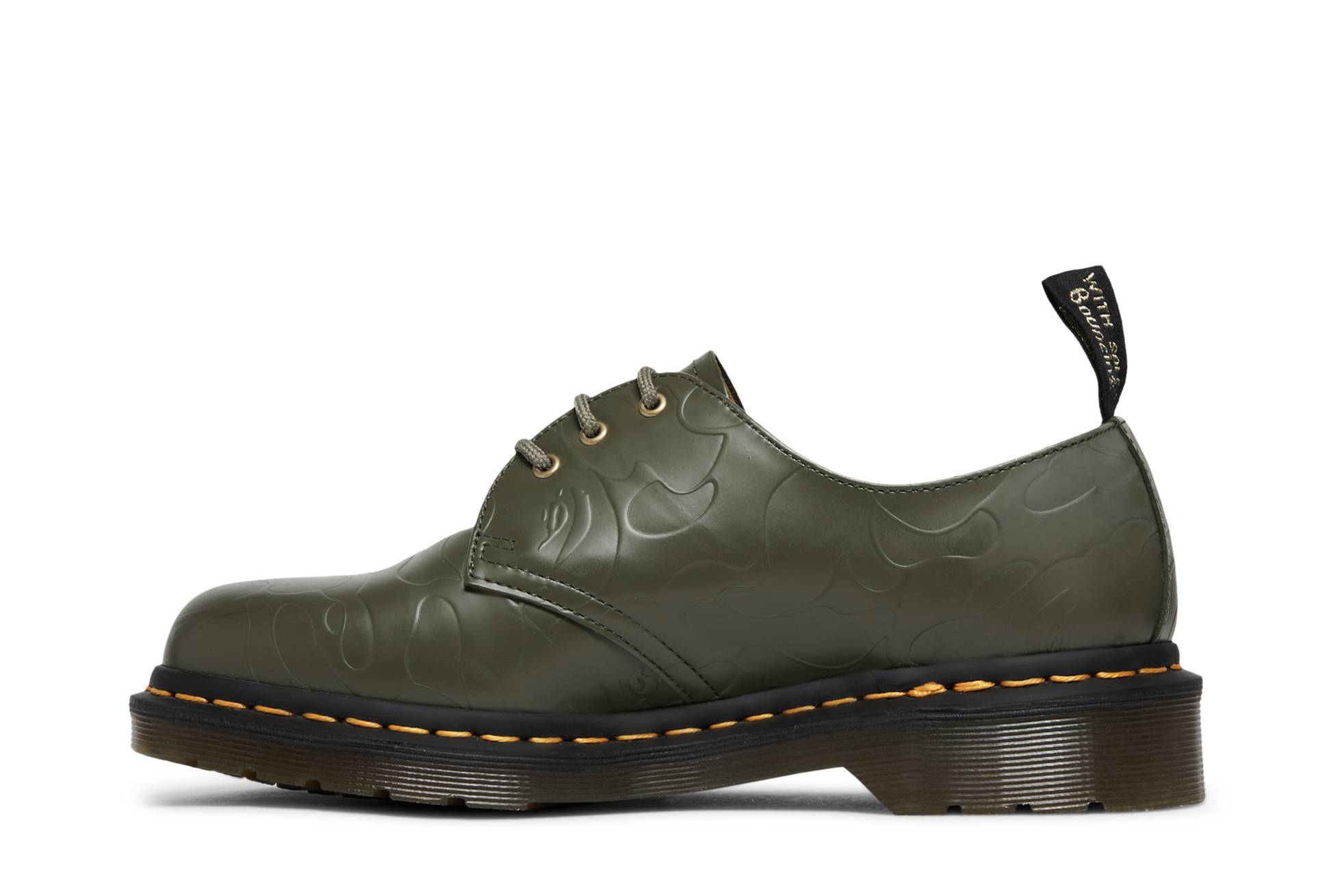 BAPE Dr. Martens 1461 Friends & Family 'Khaki Embossed Camo' 圖 3