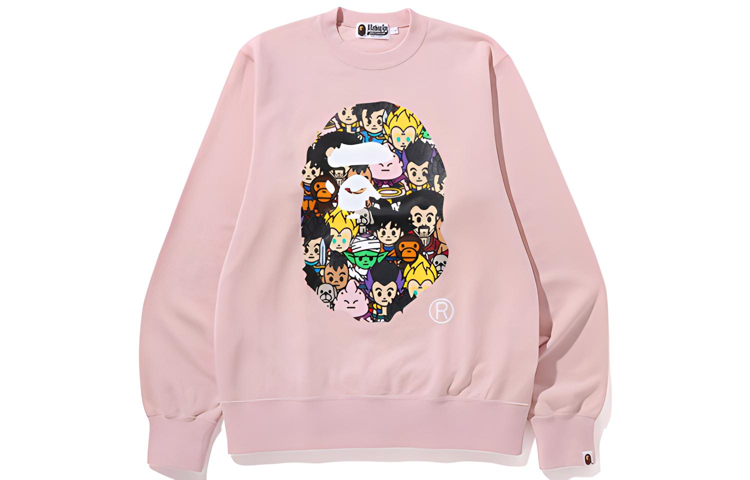 BAPE DRAGON BALL SS22 Ape Head Graphic Crewneck Long Sleeve Sweatshirt Men 0ZXSWM113906I
