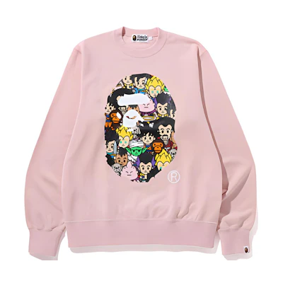 BAPE DRAGON BALL SS22 Ape Head Graphic Crewneck Long Sleeve Sweatshirt Men 0ZXSWM113906I